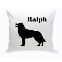 JDS Personalized Gifts Personalized Collie Classic Silhouette Throw Pillow JMSI2531